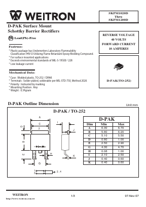 SKFM10200 Datasheet PDF Weitron Technology