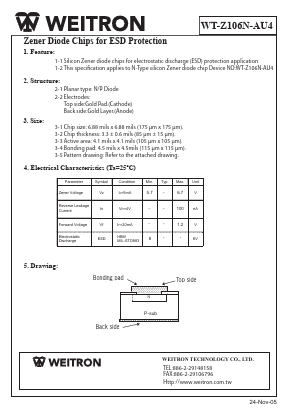 WT-Z106N-AU4 Datasheet PDF Weitron Technology