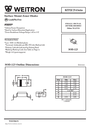BZT52C30 Datasheet PDF Weitron Technology