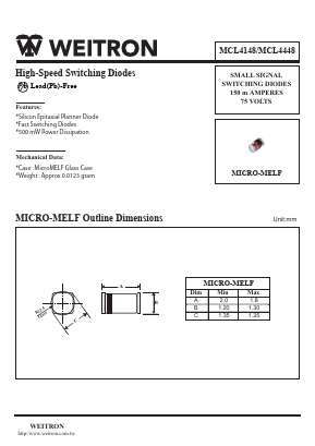 MCL4148 Datasheet PDF Weitron Technology