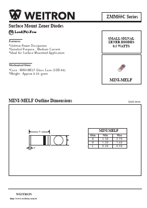 ZMM55C10 Datasheet PDF Weitron Technology