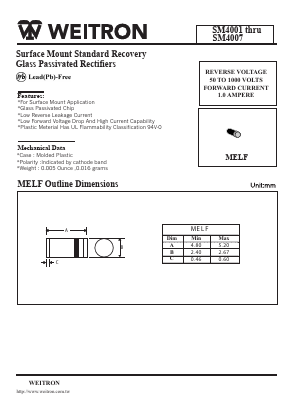 SM4001 Datasheet PDF Weitron Technology