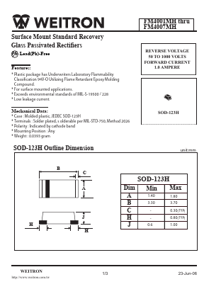 FM4002MH Datasheet PDF Weitron Technology