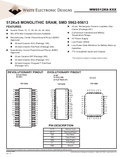 WMS512K8L-85DEMEA Datasheet PDF White Electronic Designs => Micro Semi