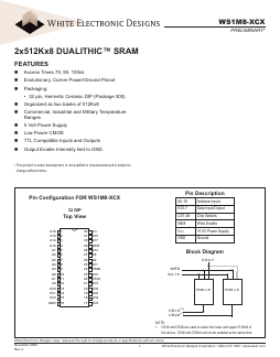 WS1M8-85CM Datasheet PDF White Electronic Designs => Micro Semi