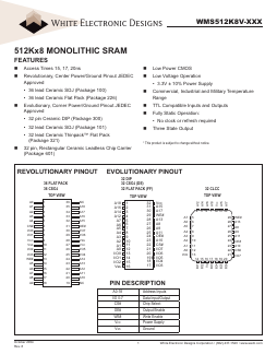 WMS512K8V-20FIA Datasheet PDF White Electronic Designs => Micro Semi