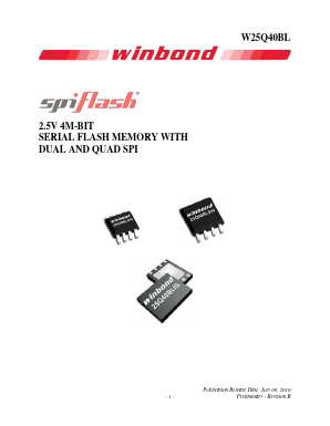 W25Q40BLSNIP Datasheet PDF Winbond