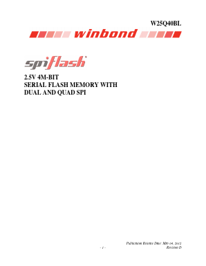 W25Q40BLDAIG Datasheet PDF Winbond