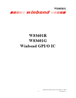 W83601G Datasheet PDF Winbond