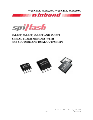 W25X10AVDAI Datasheet PDF Winbond