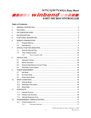 W77C032A Datasheet PDF Winbond