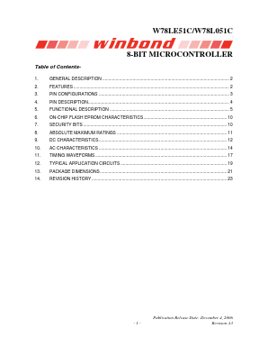 W78L051C Datasheet PDF Winbond