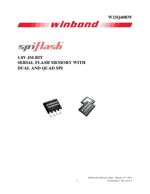 W25Q40BWZPIG Datasheet PDF Winbond