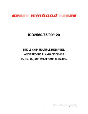 ISD25120P Datasheet PDF Winbond