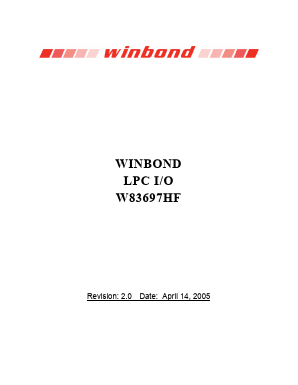W83697HF Datasheet PDF Winbond