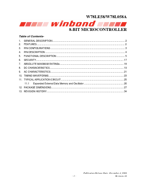 W78L058A Datasheet PDF Winbond