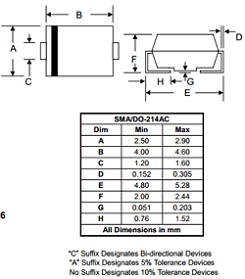 P4SMAJ54 Datasheet PDF Won-Top Electronics