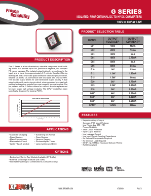 G40CT Datasheet PDF XP Power Limited