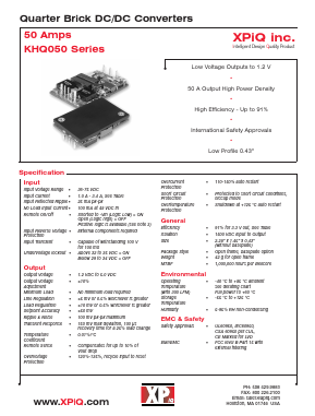 KHQ05048S1V5AL Datasheet PDF XP Power Limited