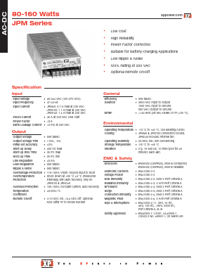 JPM80PS12 Datasheet PDF XP Power Limited