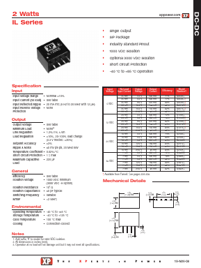 IL1224S Datasheet PDF XP Power Limited