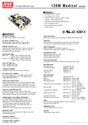 MPT-120B Datasheet PDF XP Power Limited