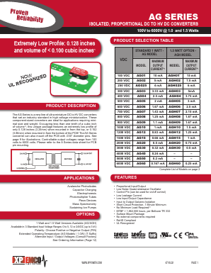 AG06N-12T Datasheet PDF XP Power Limited