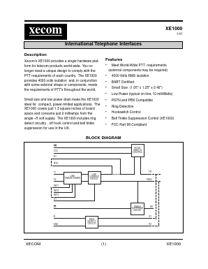 XE1000 Datasheet PDF Xecom