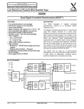 X9258UB24 Datasheet PDF Xicor -> Intersil