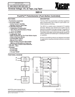 X9514 Datasheet PDF Xicor -> Intersil