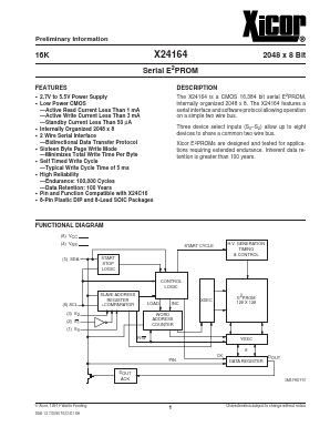 X24164P-3 Datasheet PDF Xicor -> Intersil