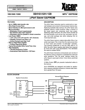 X84129P-2.5 Datasheet PDF Xicor -> Intersil