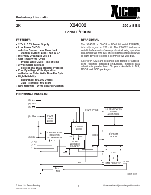 X24C02S8M-2.7 Datasheet PDF Xicor -> Intersil