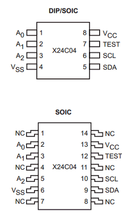 X24C04PF Datasheet PDF Xicor -> Intersil