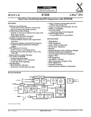 X1228SAP Datasheet PDF Xicor -> Intersil