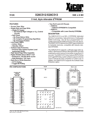 X28C512EMB-90 Datasheet PDF Xicor -> Intersil