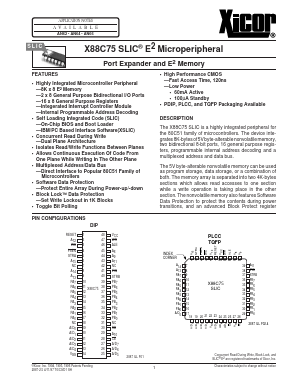 X88C75L Datasheet PDF Xicor -> Intersil