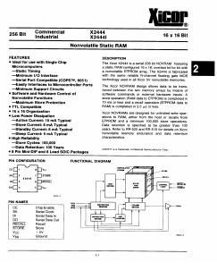 X2444 Datasheet PDF Xicor -> Intersil