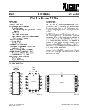 X28VC256F-55 Datasheet PDF Xicor -> Intersil