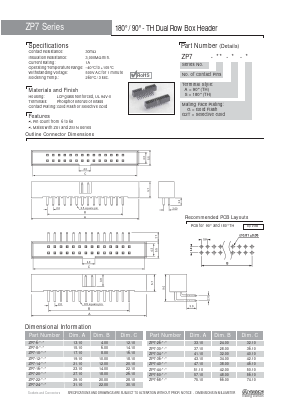 ZP7-6-A-G Datasheet PDF Yamaichi Electronics Co., Ltd.