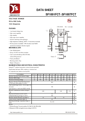 SF1001FCT Datasheet PDF Yea Shin Technology Co., Ltd