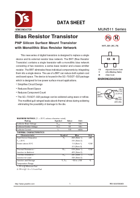 MUN5135 Datasheet PDF Yea Shin Technology Co., Ltd