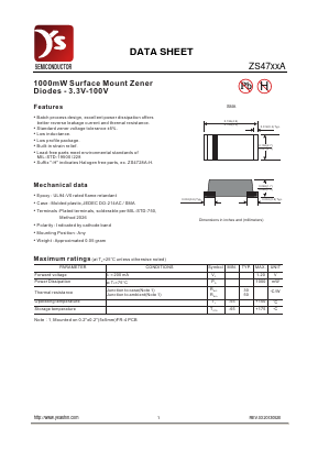 ZS4733A Datasheet PDF Yea Shin Technology Co., Ltd
