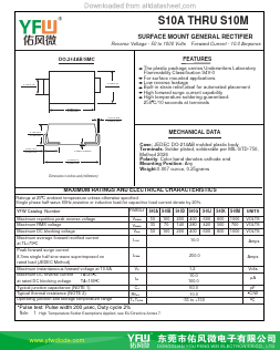 S10M Datasheet PDF DONGGUAN YOU FENG WEI ELECTRONICS CO., LTD