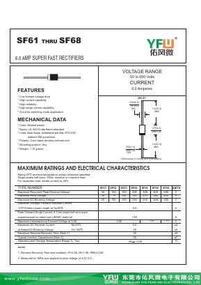 SF62 Datasheet PDF DONGGUAN YOU FENG WEI ELECTRONICS CO., LTD