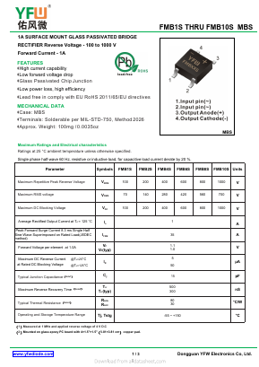 FMB10S Datasheet PDF DONGGUAN YOU FENG WEI ELECTRONICS CO., LTD