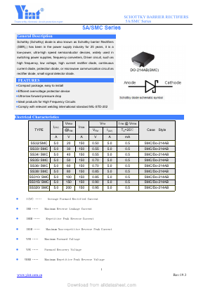 SS36SMC Datasheet PDF Shanghai Yint Electronic Co., Ltd.