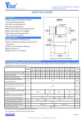 SS32AF Datasheet PDF Shanghai Yint Electronic Co., Ltd.