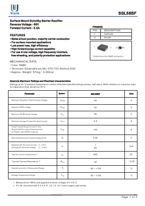 SSL56BF Datasheet PDF Shenzhen Yixinwei Technology Co., Ltd.
