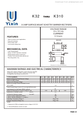 K36 Datasheet PDF Shenzhen Yixinwei Technology Co., Ltd.